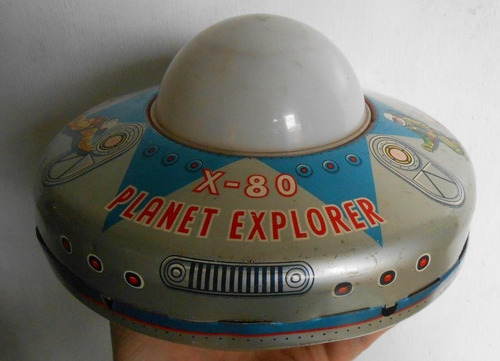 Vieja Nave Espacial Planet Explorer Ufo De Lamina Japan 50s 