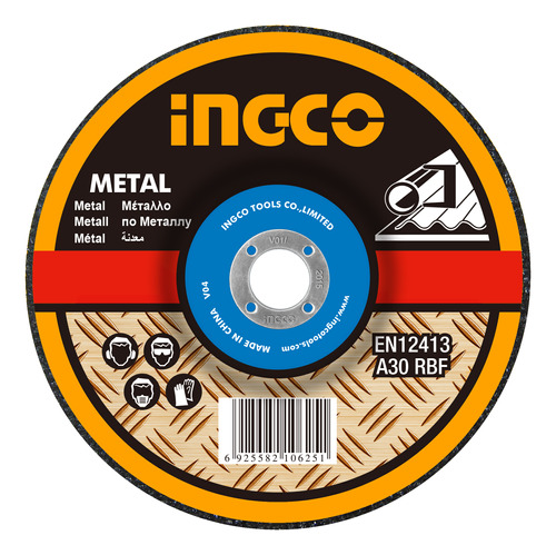 Ff Disco Desbaste 7'' Abrasivo Ingco 6mm Metal Mgd601801