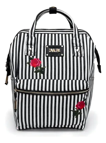 Mochila Bolsa Cavalera Espaçosa Resistente Cor Branco Reforçada