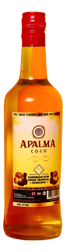 Ron Apalma Coco Caribbean Rum Piña 750ml Botella Premium