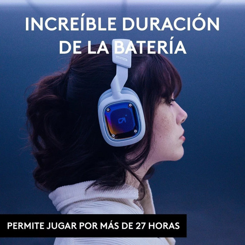 Audífonos Logitech Astro A30 Inalámbricos Color Blanco - morado Luz n/a