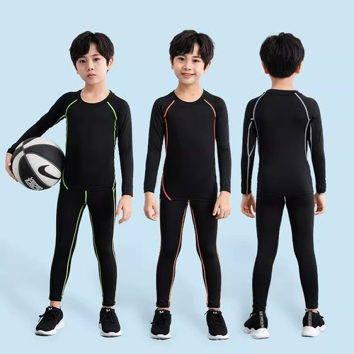 Set De Dos Piezas De Malla Negra Y Verde - Child Code