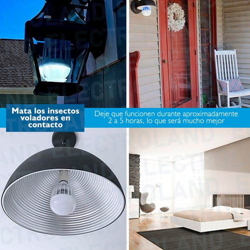 Lampara Led Mata Insectos Mosquitos Foco 15w 220v E27