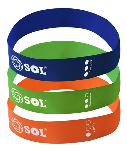Imagen 3 de 6 de Sol Fitness Tiraband Circular Banda Elastica Tension Baja