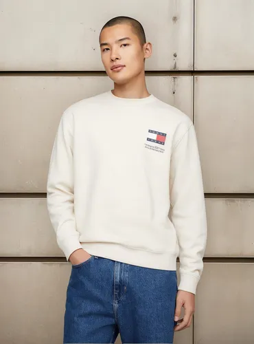 Polerón Essential Con Logo Beige Tommy Jeans