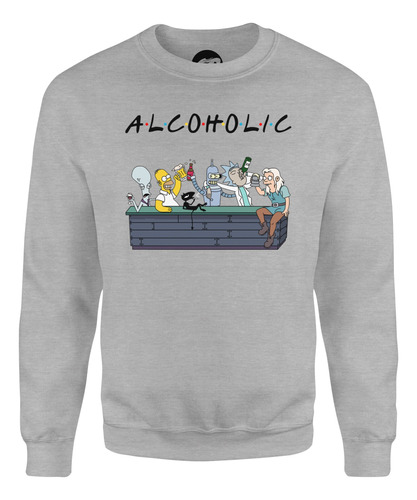 Sudadera Grapics Alcoholicos Friends Simpsons Homero Humor