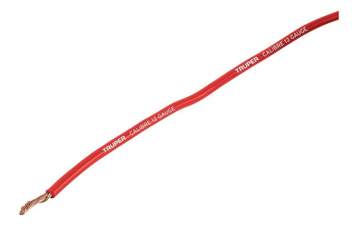 Cable Primario Calibre 12 Rollo 3.5 M Rojo Truper 101114