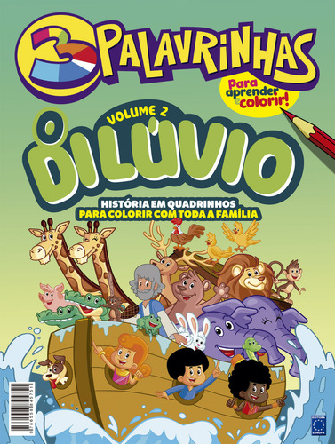 3 Palavrinhas - Historia Em Quadrinhos Para Colorir - Volume 2 - O Diluvio, De A Europa. Editora Europa, Capa Mole, Edição 1 Em Português, 2023