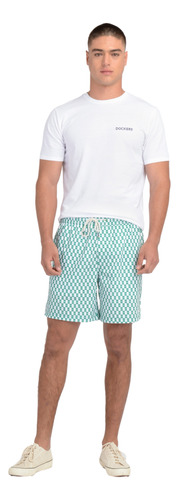 Traje De Baño Hombre Regular Fit Print Verde Dockers