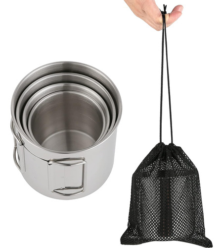 Taza Apilable De Acero Inoxidable Tazas Portátiles Con Asa P