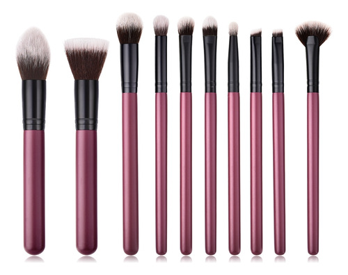 Set De 10 Brochas De Maquillaje Profesionales Foundatio