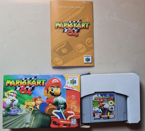 Mario Kart 64 Cartucho Rpro Con Caja Y Manual N64 Nintendo (Usado)