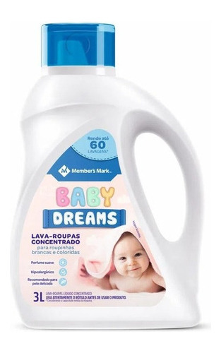 Lava-roupa Concentrado Baby Dreams Roupinha De Bebê Galão 3l