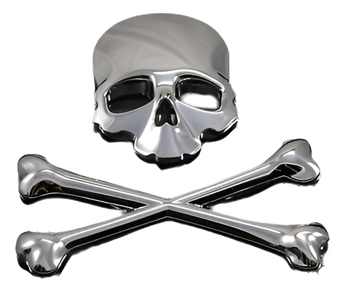 Pegatinas De Metal Emblema Calcomanías Esqueleto Cráneo Para