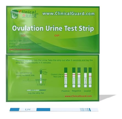 Test De Ovulacion  Clinical Guard Paquete De 5 Tiras Reactiv