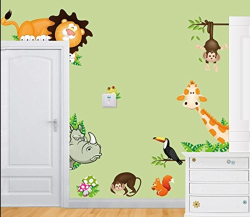 Vinil Decorativo Animalitos Para Pared Cuarto Niños Ss1