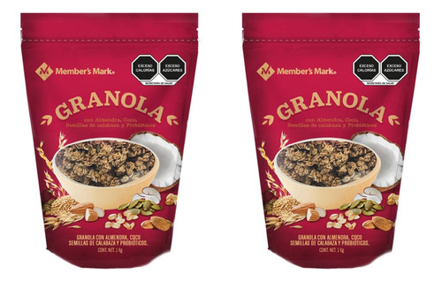 Granola Con Probioticos 1 Kg  Members Mark - 2 Bolsas