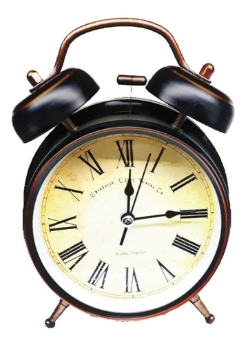 Imagen 2 de 3 de Reloj Despertador Retro Vintage Alarma Campana Luz Led