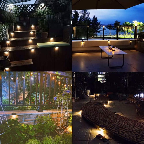 Luz Para Escaleras Impermeable Led Jardín Al Aire Libre 16pc