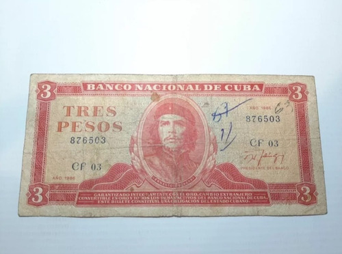 Billete Antiguo 1983 3 Pesos Ro 1403