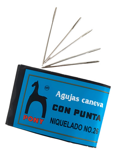 25 Agujas Caneva Con Punta No. 26 - Pony