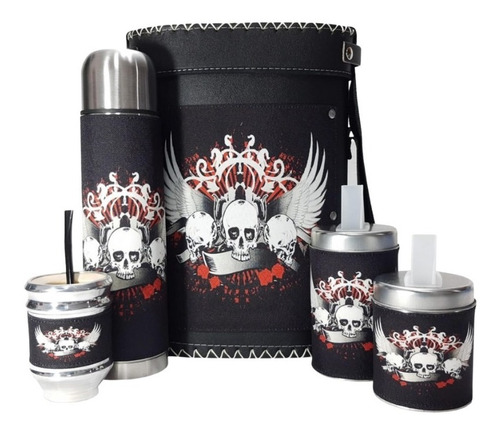 Kit De Mate Set Matero Personalizado Calaveras