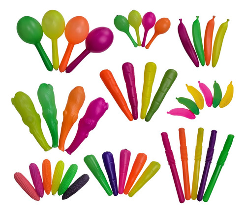 Combo Maracas Fluo Cotillon Carioca X50