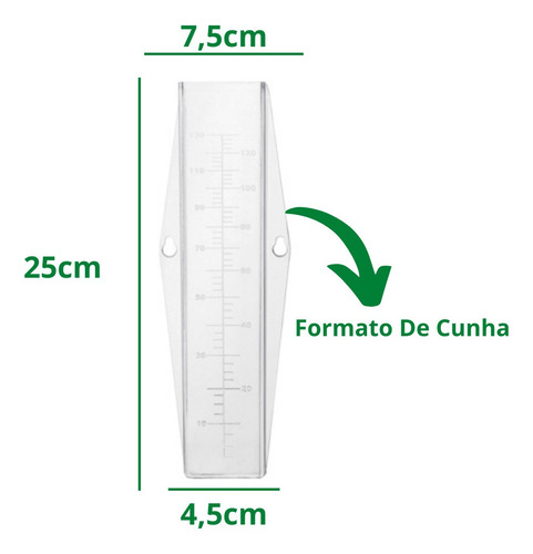 Medidor De Chuva 150mm Pluviômetro Com Tabela Monitoramento