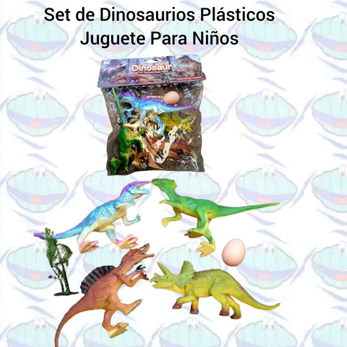 Set De Dinosaurios Plásticos Juego Juguete Para Niños