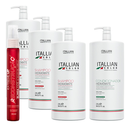 3 Shampoo + 1 Condicionador Lavatório Itallian Color 2,5l