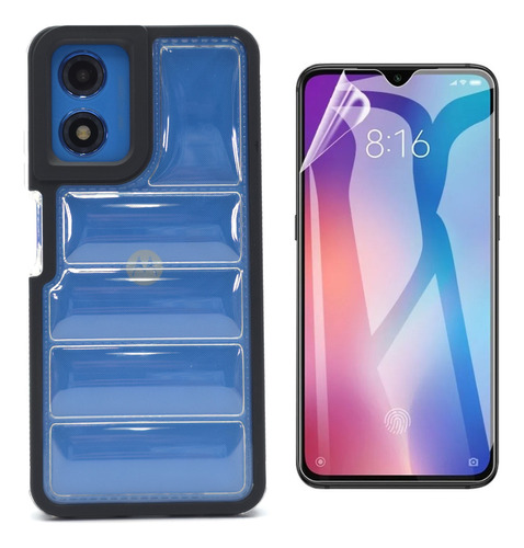 Funda + Mica Para Moto G04 Protector Case Uso Rudo Reforzado