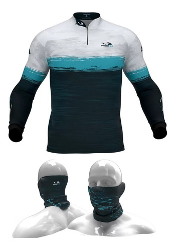 Imagem 1 de 7 de Camisa, Camiseta De Pesca Presa Viva Pv06 + Tube Neck