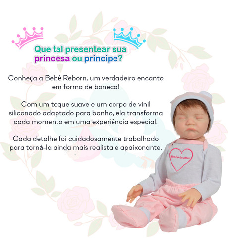 Bebê Reborn Menina Recém Nascida Com Lindo Conjunto E Itens