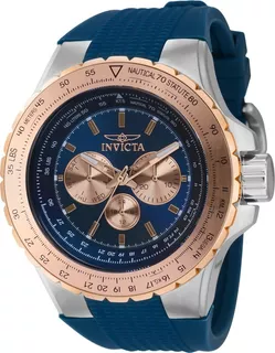 Reloj Invicta 39272 Azul Aviator Exclusivo México! Color del bisel Azul/Oro rosa