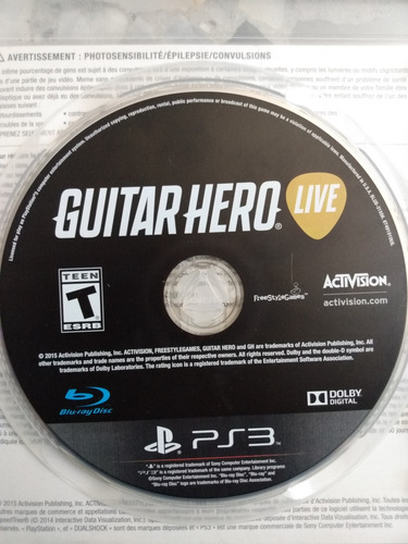 Guitarra Guitar Hero Live Ps3 (guitarra, Receptor Y Juego) (Usado)