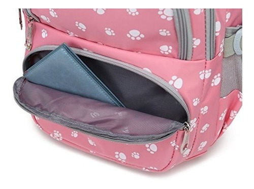 Mochila Con Diseño De Huellas Dactilares De Gatos Y Perro