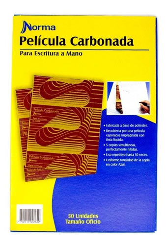 Película Carbonada Norma Oficio X 50 Hojas Ref. 500764