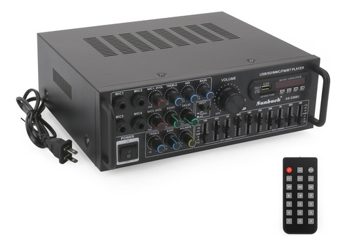 Amplificador Potencia Hi-fi Sunbuck 2000 W Con Bluetooth 5.0