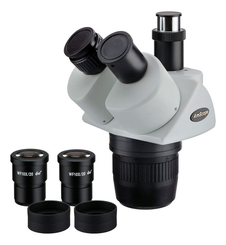 Amscope Cabezal Estéreo Trinocular Del Microscopio Sw24t, .