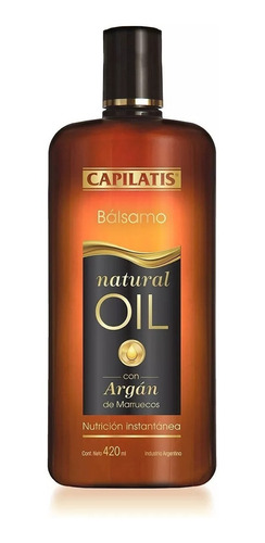 Balsamo Natural Oil Con Argán Capilatis X 420ml