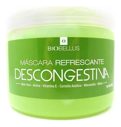 Mascarilla Facial  Biobellus Refrescante Y Descongetiva 500g