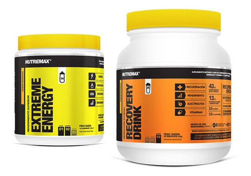 Extreme Energy Preentreno + Recovery Drink 1,5 Kg Nutremax
