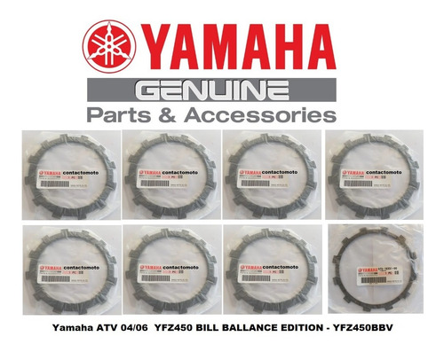 Discos De Embrague Yfz450 Cuatri 04/06 ( 8 )original Yamaha 