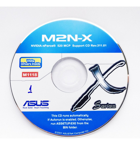 Cd Original Placa Mãe Asus M1118 M2n-x Séries 