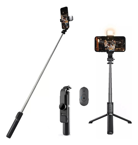 Palo Selfie Stick Monopod Bluetooth Con Tripode Celulares ® Color Plateado