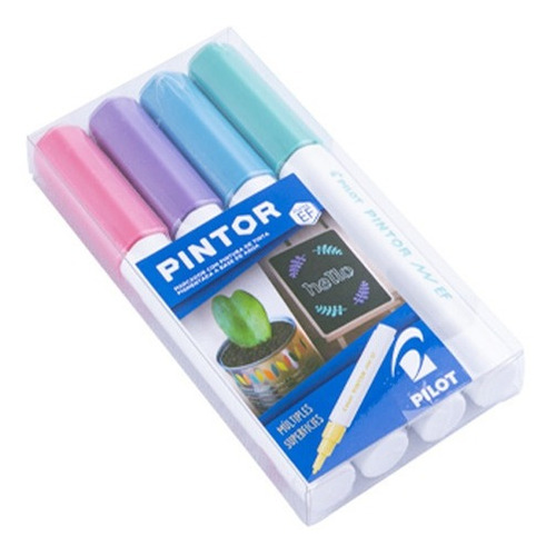 Set Marcador Pintor Extra Fino 4un Metalizados Pilot