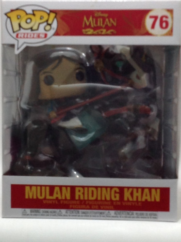 Funko Pop 76 Mulan Riding Khan- Mulan-disney Original