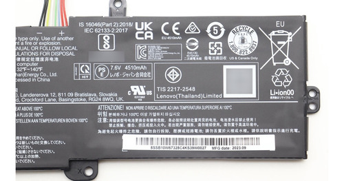 Bateria Notebook Lenovo 7.6v 35wh  2cell  5b10w67191 