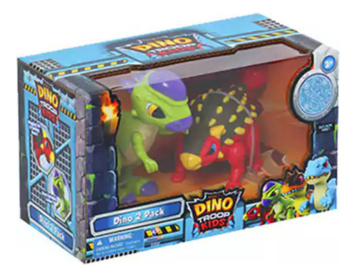 Dinosaurios X 2 Ankylosaurus/pachyce Dino Troops Kids
