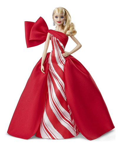 Mattel Barbie 2019 Muñeca Navideña, Rubia